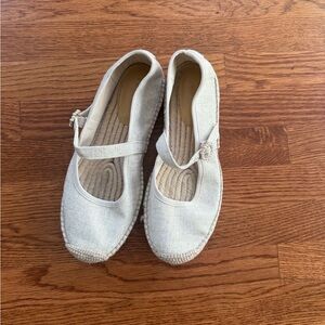 J. Crew Cream Mary Jane Espadrilles